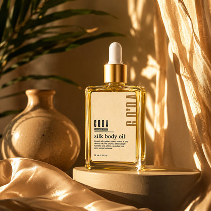 Aceite corporal de seda goda: Suavidad y luminosidad en cada gota