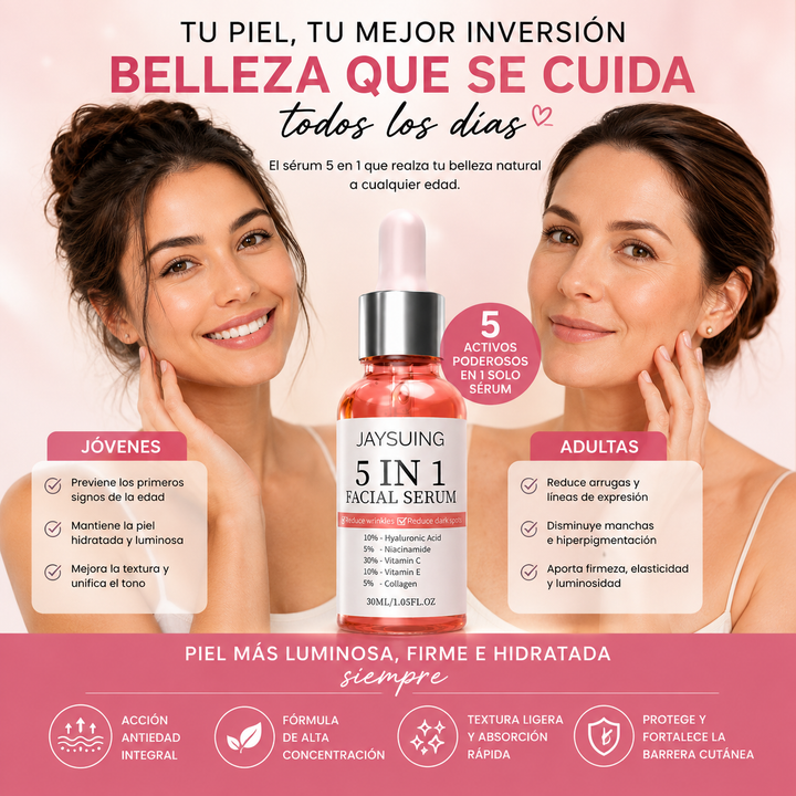 5 In 1 Serum Facial: Tu piel, tu mejor versión.